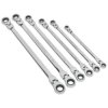 Sealey AK63832 Flexi-Head Double End Ratchet Ring Spanner Set 6pc Extra-Long
