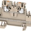 Multi level terminal block, push-in connection, 0.14-4.0 mm², 4 pole, 24 A, 8 kV, dark beige, 2675110000