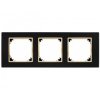Vestra Ramka potrójna IP20 czarny/złoty 3873-47