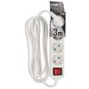 Przedłużacz Domowy Przenośny Logan S White 4 - Krotny Schuko 3M Z Włącznikiem...