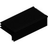 Extruded heatsink, (L x W x H) 100 x 52.3 x 28 mm, 6.5 to 1.4 K/W, black anodized, SK 487 100 SA