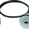 USB 2.0 cable for front panel mounting, mini USB socket type B to mini USB plug type B, 1 m, silver, 09454521909