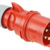 Wtyczka przenośna 32A 5P 400V czerwona IP44 SHARK 025-6
