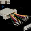 66836 D-Sub HD 44 pin crimp female to 2 x RJ45 female with assembly ki