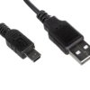 Kabel połączeniowy miniUSB 2.0 /Canon/ Typ USB A/miniUSB B(5pinów), M/M czarny 1m AK-300130-010-S