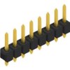 Pin header, 8 pole, pitch 2.54 mm, straight, black, 10053788