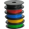 PVC-stranded wires kit, 5 colors á 10 meter, LiYv, 0.25 mm², 14 x 0.15 mm, black/red/blue/green/yellow, outer Ø 1.3 mm, BYB-5-92