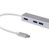 Equip 128958 USB-Hub 4 porty USB-A USB 3.1 Gen1 5 GBit/s z wtyczką USB-C srebrny 128958