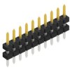 Pin header, 10 pole, pitch 2 mm, straight, black, SLY504010S