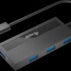 128956 USB 3.0 4-port hub, 4x A + USB-C adapter