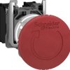 Schneider Electric XB4BS8444 Przycisk grzybkowy pierścień przedni metalowy, zawiera wyłącznik awaryjny, okrągły, resetow