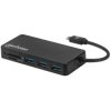 Manhattan 164948 USB-C Dock/Hub with Card Reader, Ports (x3): USB-A (x3), 5 Gbp