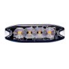Lampa błyskowa LED do pojazdu, SLIM, 12W, 4 LED, światło pomarańczowe, R65 R10, 12V/24V, LW0037