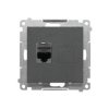 SIMON 55 Gniazdo komputerowe pojedyncze RJ45 kat. 6 ekranowane z przesłoną grafitowy mat T61E.01/116 KONTAKT SIMON