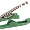 Zacisk krokodylkowy 8A izolowany 4mm Zielony Hirschmann Test & Measurement