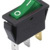 Włącznik kołyskowy KCD3 RS101-16C3L 15A 250V ON-OFF zielone poświetlenie