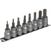 Teng M3811 Socket Clip Rail AF Hex Set of 8 3/8in Drive