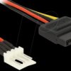 83877 Power Cable SATA 15 pin male > 4 pin floppy male 24 cm
