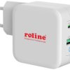 ROLINE Ładowarka USB z wtyczką Euro, 2 porty (Typ-A QC3.0, Typ-C PD), 65W