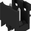 Pin header, 2 pole, pitch 5 mm, straight, black, 2441050000