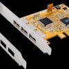 EX-11053 USB 2.0 PCIe board 3 port incl. LP bracket (NEC Chip-Set)