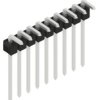 Pin header, 9 pole, pitch 2.54 mm, angled, black, 10053068