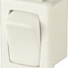 Rocker switch, white, 1 pole, On-Off, off switch, 10 (4) A/250 VAC, 6 (4) A/250 VAC, IP40, unlit, unprinted, 1801.6101