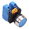 YW4B-A1E20S Blue 22mm Metal Bezel Maintained Push Button Switch 2NO IP65 IDEC