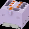 1047474 PTFIX distributor block, 4/6x1.5, violet