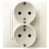 ARIA Gniazdo podwójne z uziemieniem schuko kompletne z ramką ecru GP-2US/27 OSPEL