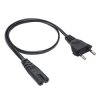 Kabel zasilający Akyga AK-RD-04A ósemka CCA 2x0.5mm2 CEE 7/16 / IEC C7 0.5 m