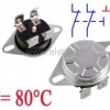 Wyłącznik termiczny 80°C bimetal NC 15A ( reset)