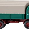 Wiking 043403 H0 Model ciężarówki Mercedes Benz Samochód ciężarowy z platformą LP 321, opalowo zielony