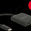 87719 Splitter USB Type-C plug > 2x HDMI socket DP-Alt mode