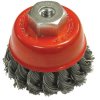 Faithfull 21075101505 Wire Cup Brush Twist Knot 65mm M10x1.25, 0.50mm Steel Wire
