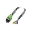 Phoenix Contact 1522891 SAC Cable 8P PUR 10m Black-Gray RAL7021 Shielded