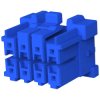 Plug housing, 8 pole, pitch 3.3 mm, straight, blue, 2-1971905-4