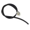 Kabel telefoniczny RJ9 4P4C 4pin 0.5m 50cm czarny płaski zakończony wtykiem