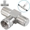 Adapter Antenowy Trójnik 2x Gniazdo F - 1x Wtyk F 75Ω TV/SAT