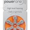 6 x baterie do aparatów słuchowych Power One Varta 13