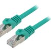 Patch cord S/FTP 6a drut Cu LSZH zielony 15m 27AWG PP6A-LSZHCU-G-15M
