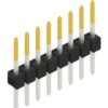 Pin header, 8 pole, pitch 2.54 mm, straight, black, 10046354
