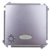 Simon Basic Przycisk /światło/ z podświetleniem, szybkozłącza, stal inox BMS1L.01/21