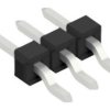 Pin header, 3 pole, pitch 2.54 mm, straight, black, 10080398