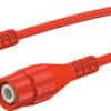 Coaxial cable, BNC plug (straight) to BNC plug (straight), 50 Ω, RG-58, grommet red, 1 m, 67.9770-10022