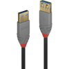 LINDY 36763 USB cable USB 3.2 1st Gen USB-A plug, USB-A socket 3.00 m Black