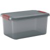 KIS 237047 Storage Box Stackable 43L Smoke Grey Robust K Latch Design