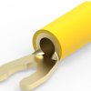 Insulated forked cable lug, 3.0-6.0 mm², AWG 12 to 10, M4, yellow, 52962