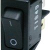 Rocker switch, black, 2 pole, On-Off, off switch, 16 (4) A/250 VAC, 10 (4) A/250 VAC, IP40, unlit, printed, 1552.3102