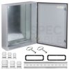 Obudowa hermetyczna rozdzielnica metalowa z płytą montażową 1000x800x300mm IP65 natynkowa szara NEKU